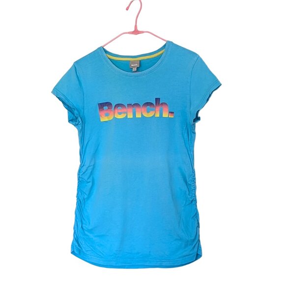 BENCH Blue Scrunched Girl's T-Shirt XL (14-16) - Picture 1 of 7